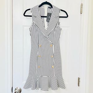 NWT Striped Dress with Gold Buttons